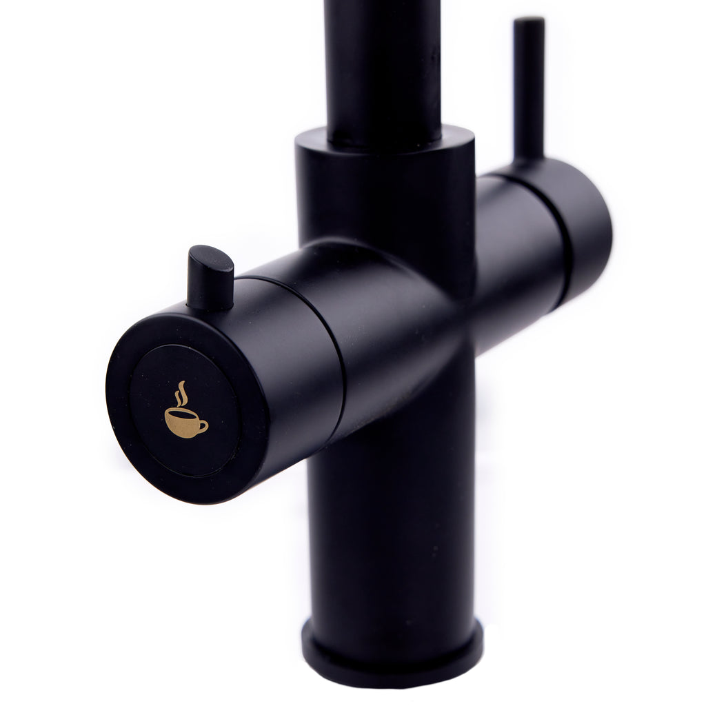 Verossi | Vento | 3 in 1 Instant Boiling | Swan Pull Out Spout | Matt Black