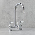 Verossi  | Venetian | Traditional Bridge Style 3 in 1 Instant Boiling Tap | White Ceramic Levers | Polished Chrome Finish