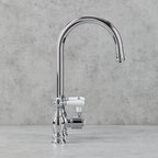 Verossi  | Venetian | Traditional Bridge Style 3 in 1 Instant Boiling Tap | White Ceramic Levers | Polished Chrome Finish