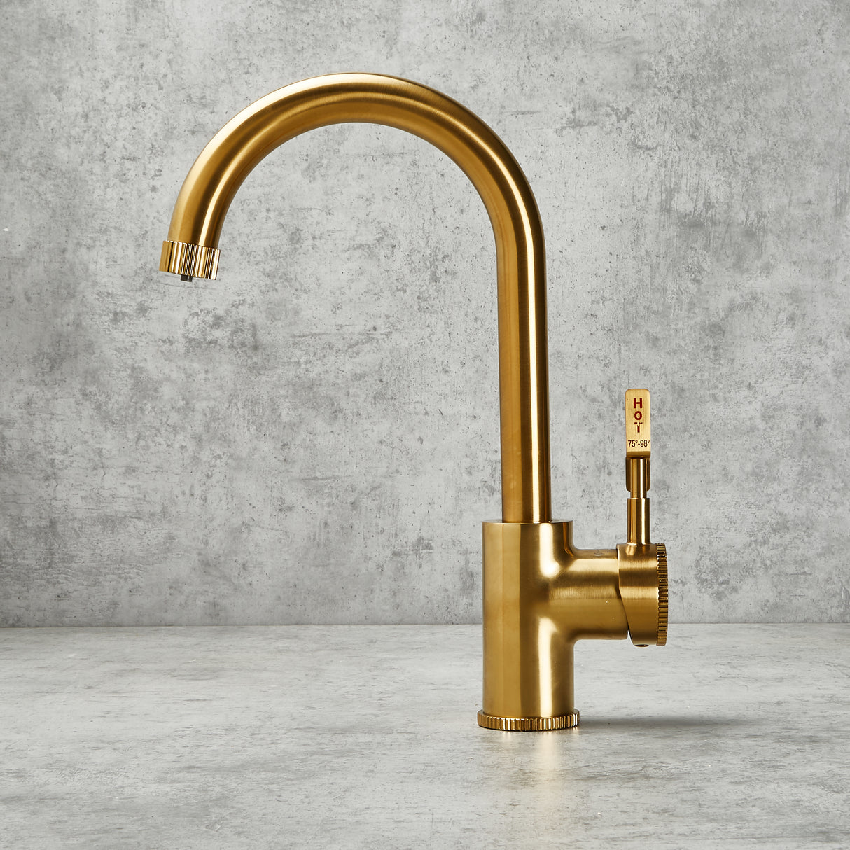 Verossi  | Volissi | Industrial Style Single Lever 3 in 1 Instant Boiling Tap | Brushed Brass Finish