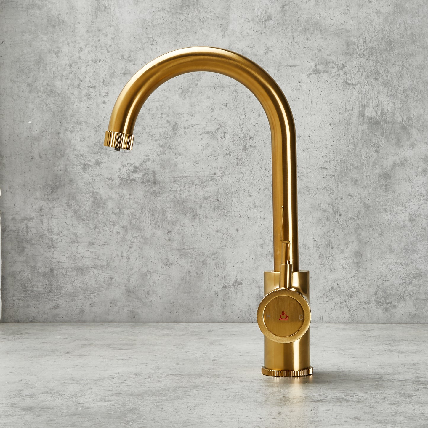 Brushed Brass Finish | Industrial Style Single Lever  3 in 1 Instant Boiling Tap