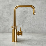 Verossi  | Vorisse | Industrial Bridge Style 3 in 1 Instant Boiling Tap | Brushed Gold Finish