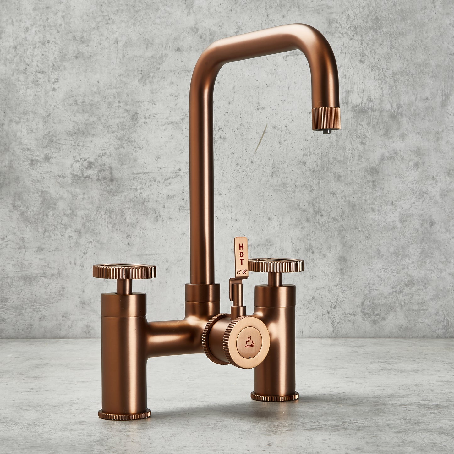 Brushed Copper | 3-in-1 Industrial Instant Boiling Water Tap System