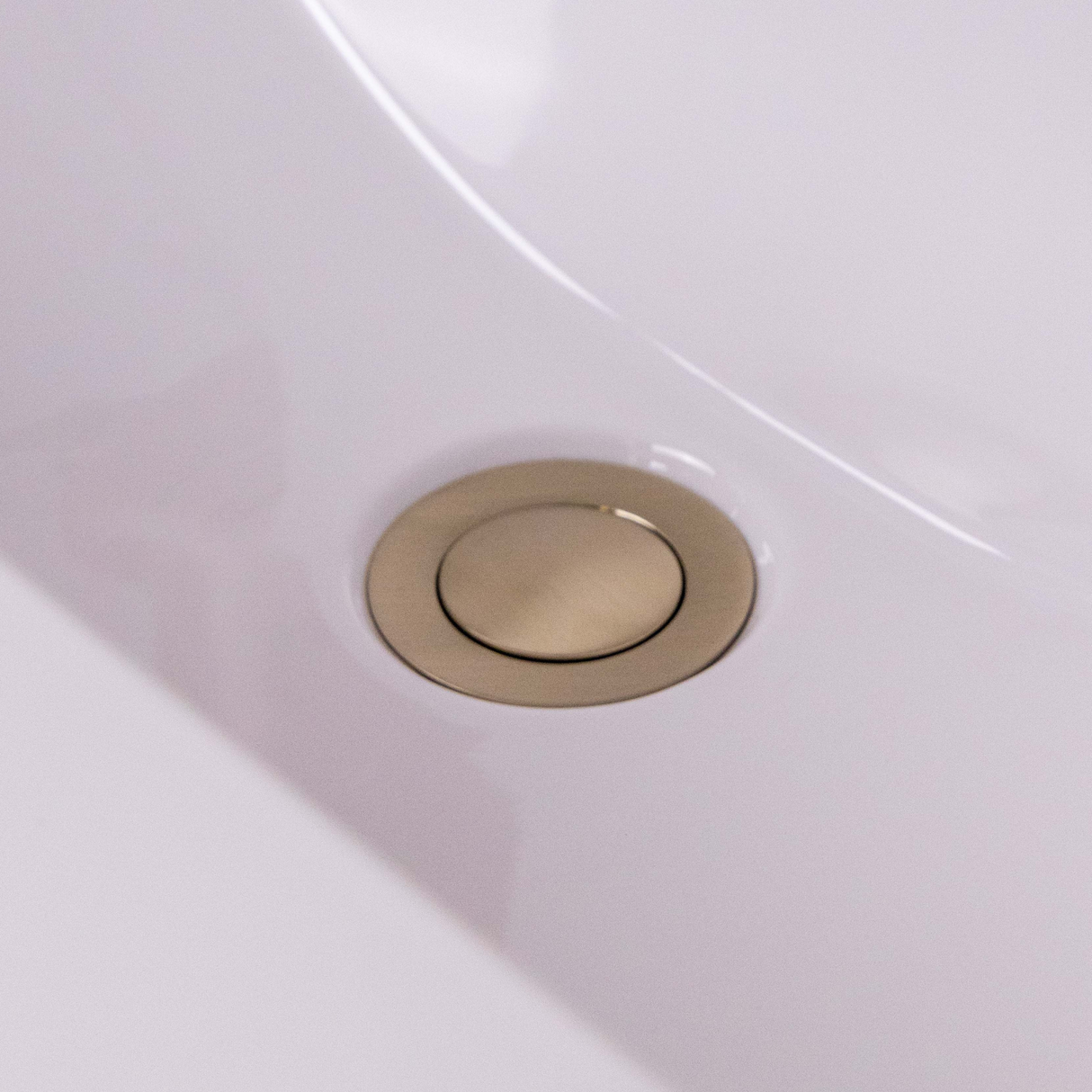 Push Button Click-Clack Basin Waste - Slotted - G1 1/4" - Brushed Brass