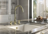 Verossi |Cuthbert| Classic 3TH Kitchen Mixer Tap| Polished Brass