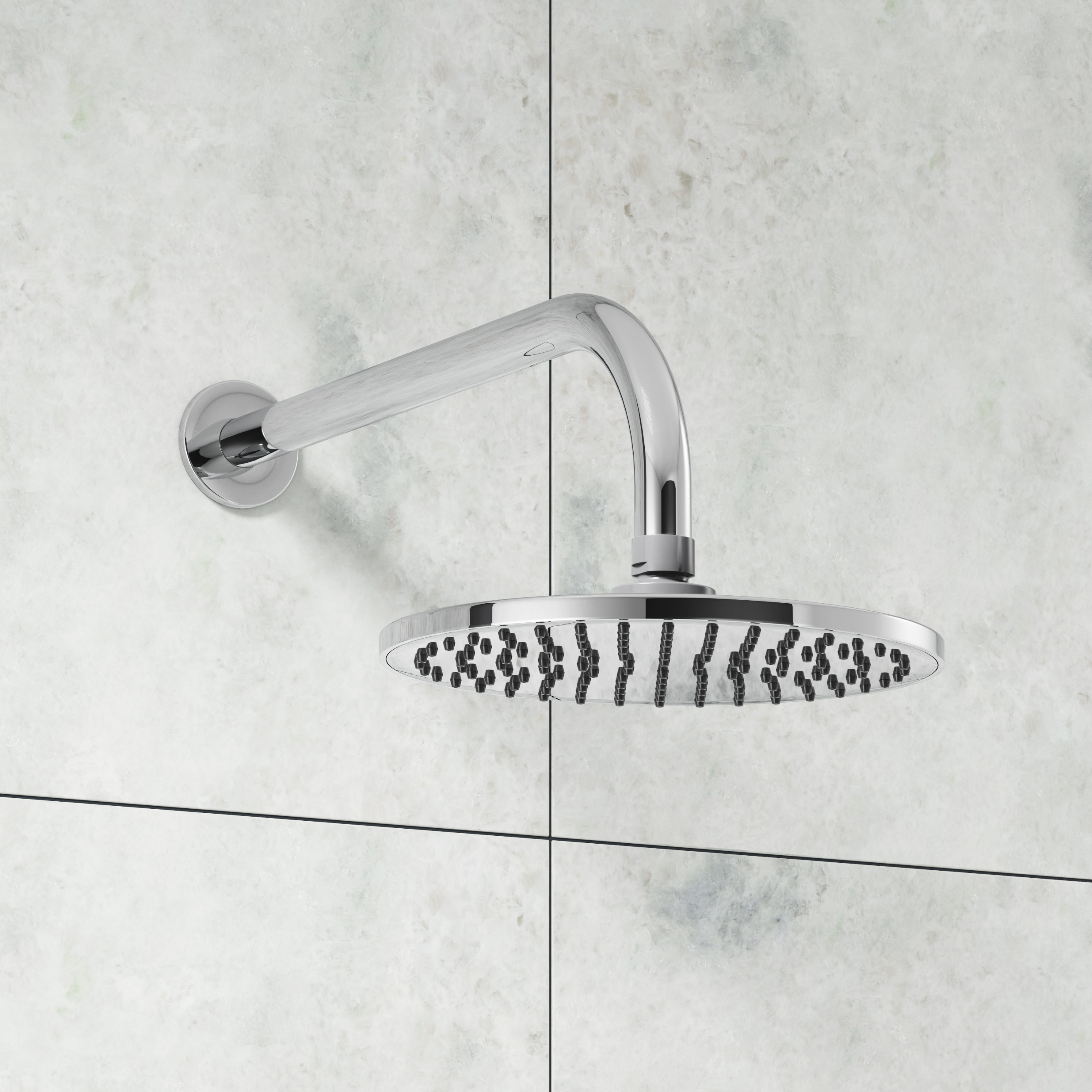 Pinto | Round Wall Mounted Shower Arm | Chrome