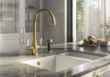 Verossi | Oswald| Traditional Dual Lever Kitchen tap | Brushed Brass