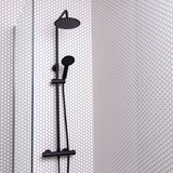 Siena | Round Style Thermostatic Shower Kit | Matt Black