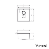 Verossi | Vrimo | 1.0 Bowl Stainless Steel Kitchen Sink | Inset or Undermounted | Gold Strainer Waste Supplied | Gold Finish