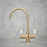 Verossi | Vulcanico | Traditional 3 in 1 Instant Boiling Tap | Unfinished Brass Finish