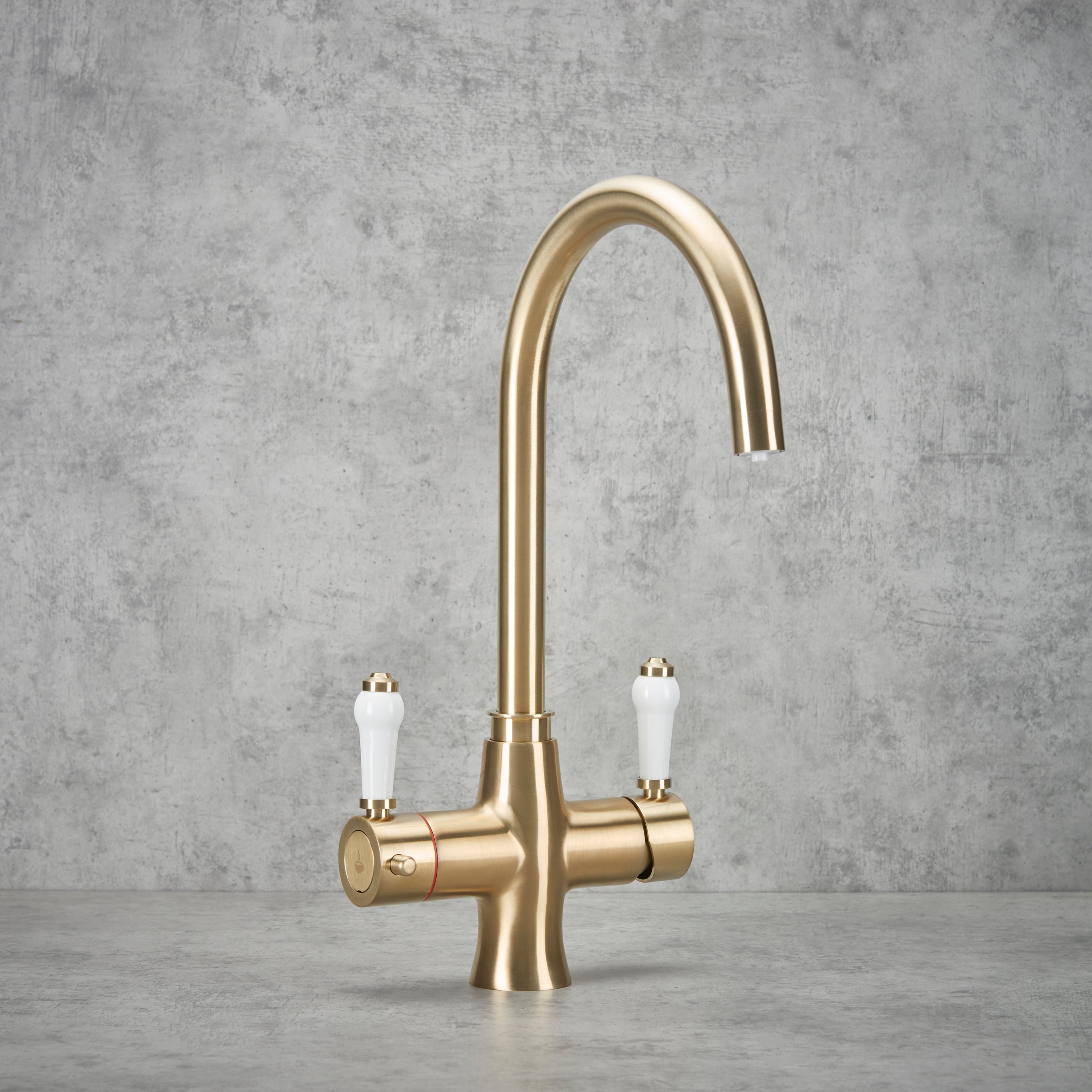 Verossi | Vulcanico | Traditional 3 in 1 Instant Boiling Tap | Unfinished Brass Finish