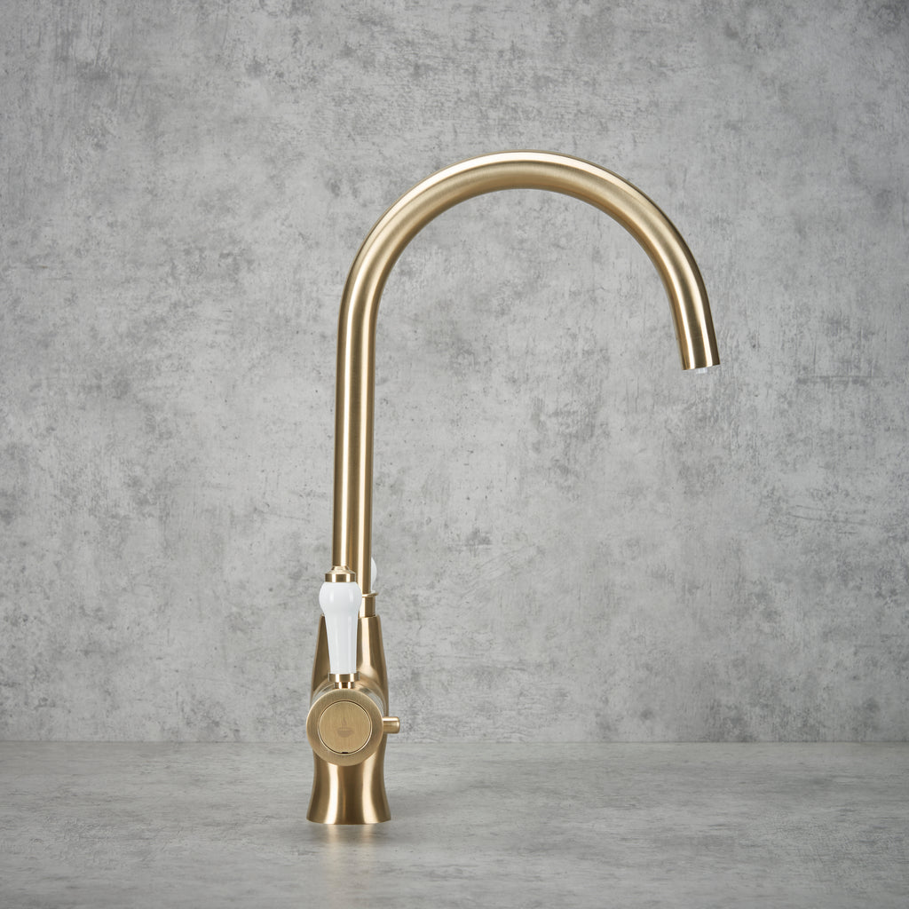 Verossi | Vulcanico | Traditional 3 in 1 Instant Boiling Tap | Unfinished Brass Finish