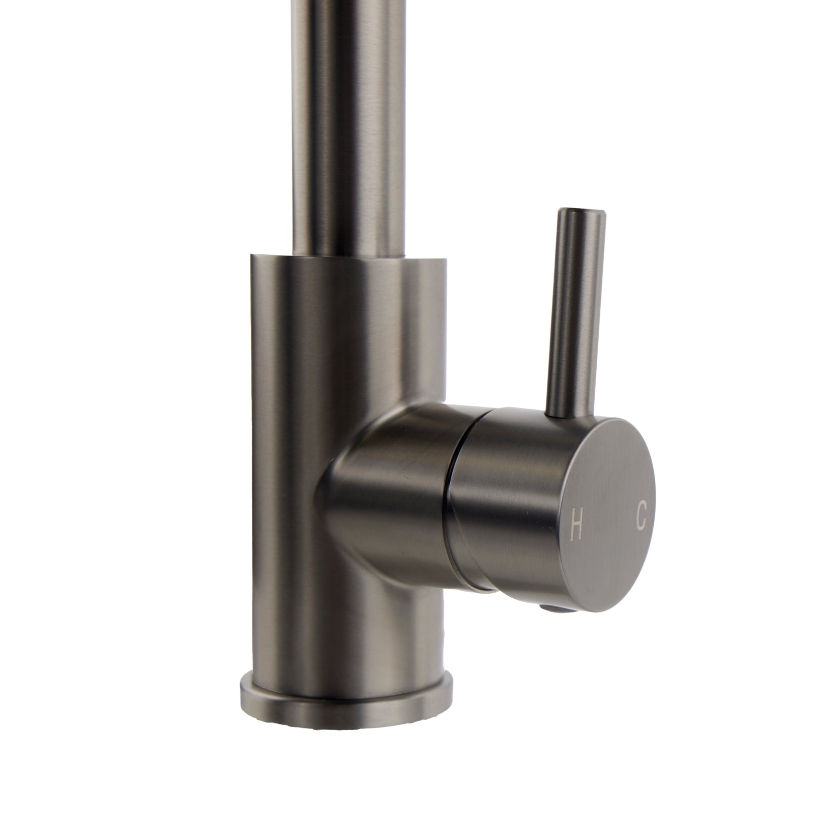 Verossi  | Top Fix - Vito - Swan Kitchen Sink mixer | Brushed Steel