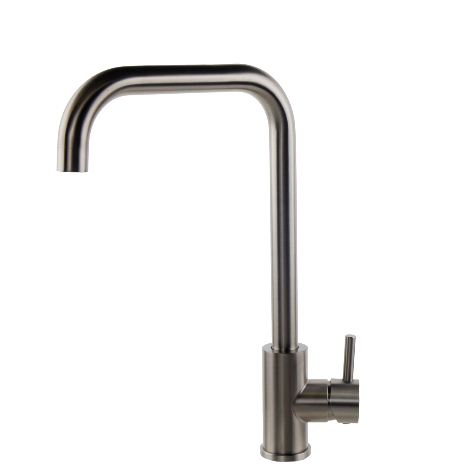 Verossi | Top Fix - Vito | Square Single Lever Kitchen tap | Brushed Steel