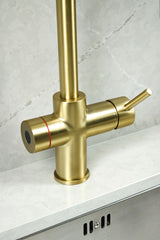 Verossi  | Valeria | Biometric 3 in 1 Instant Boiling Tap | Brushed Brass Finish