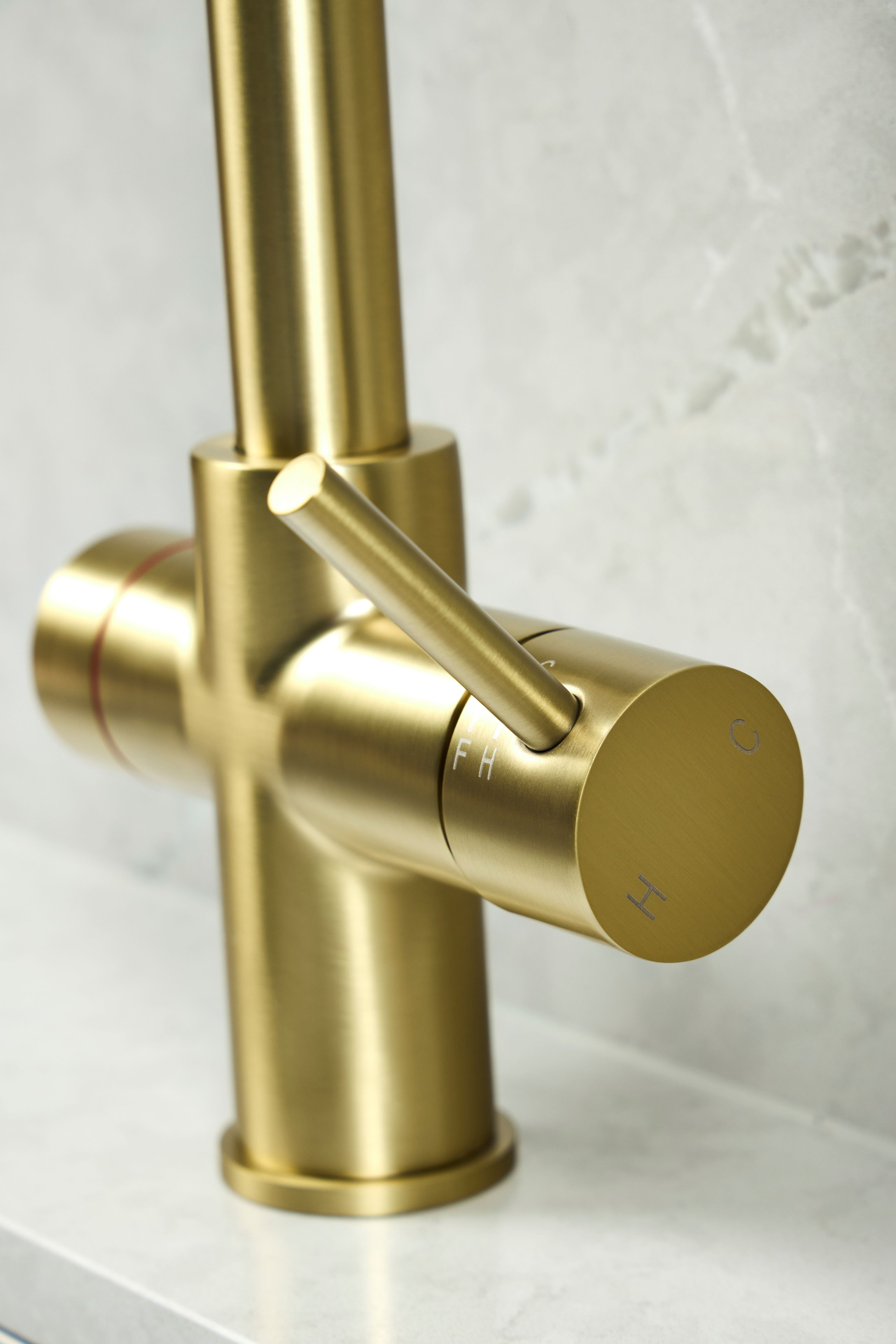 Verossi  | Valyrian | Finger Print Control 4 in 1 Instant Boiling & Filtered Cold Water Tap | Brushed Brass Finish