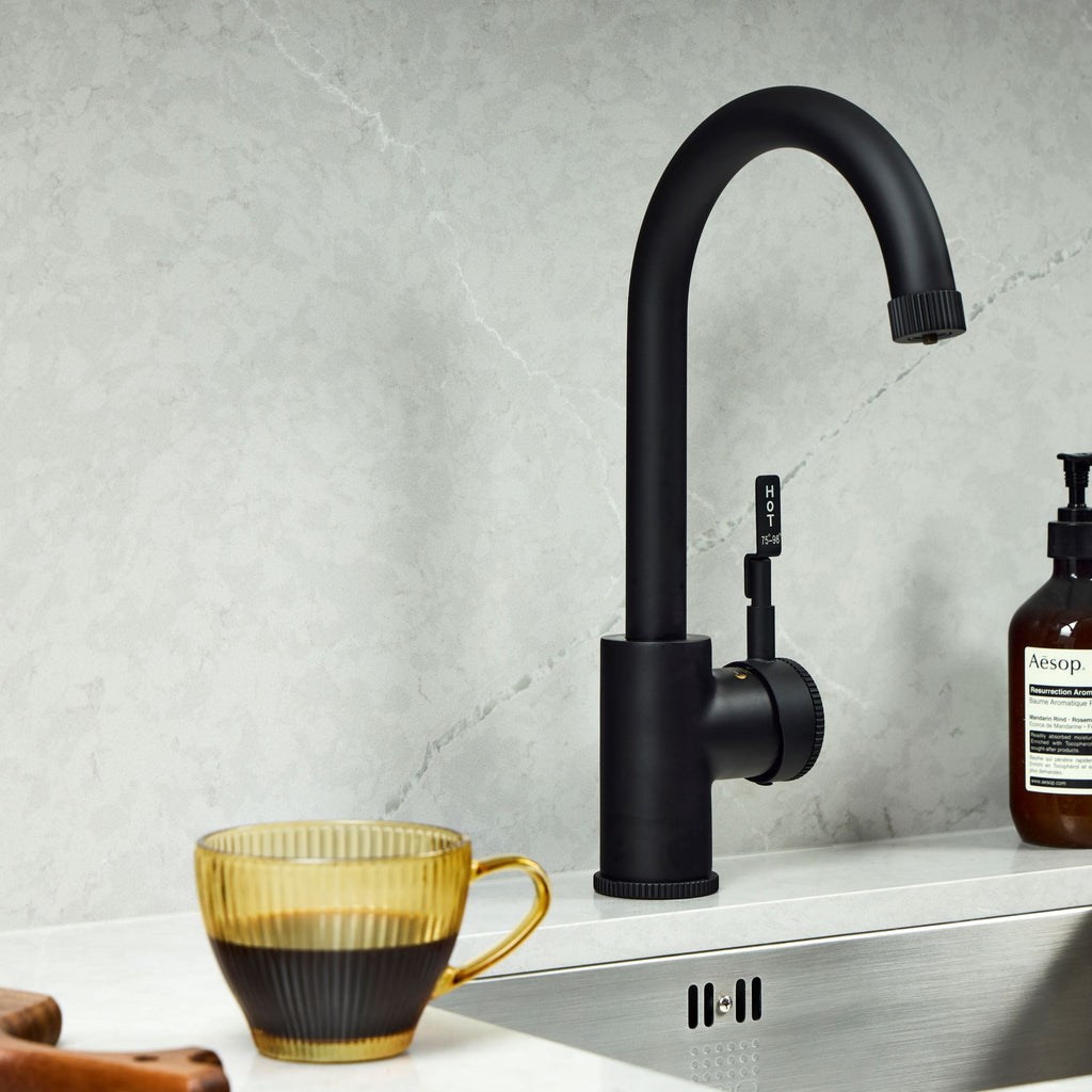Verossi  | Volissi | Industrial Style Single Lever 3 in 1 Instant Boiling Tap | Matt Black Finish