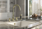 Verossi |Cuthbert| Classic 4TH Kitchen Mixer Tap| Polished Brass