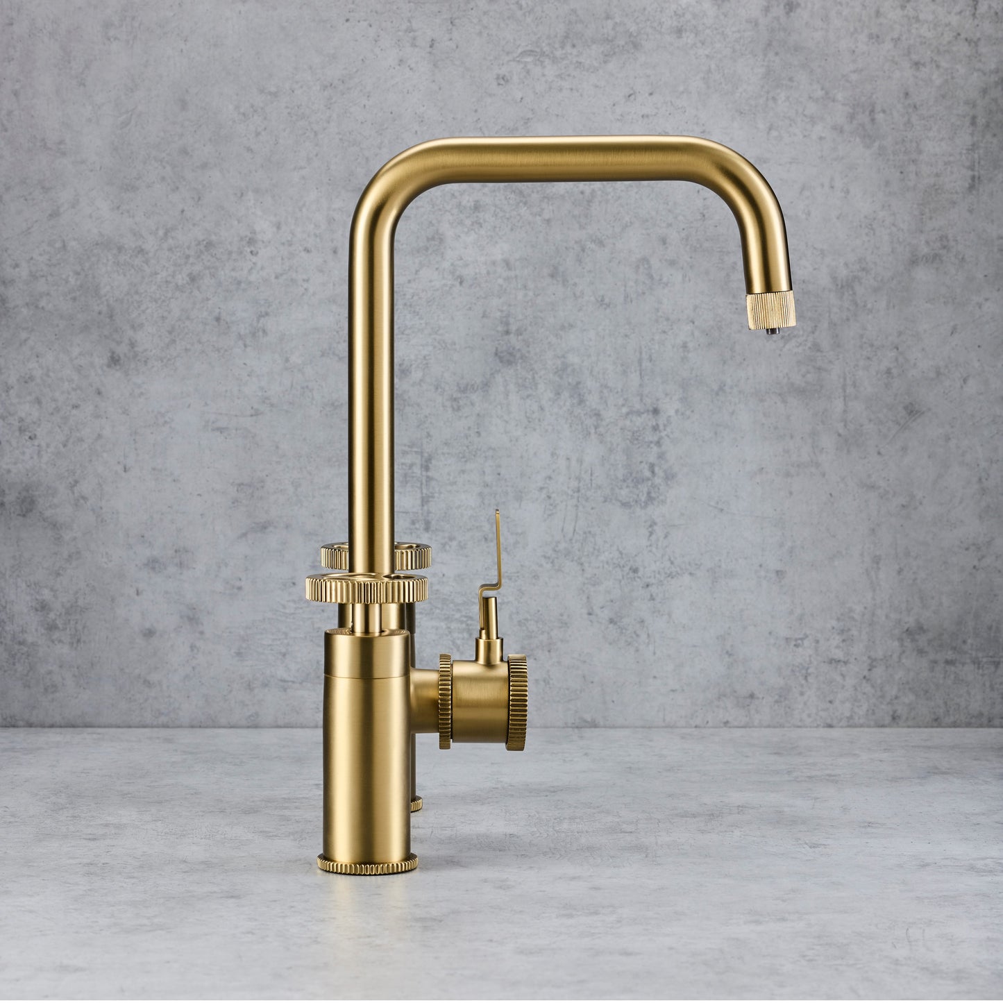 Brushed Brass Finish | Industrial Bridge Style 3 in 1 Instant Boiling Tap