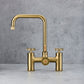 Brushed Brass Finish | Industrial Bridge Style 3 in 1 Instant Boiling Tap