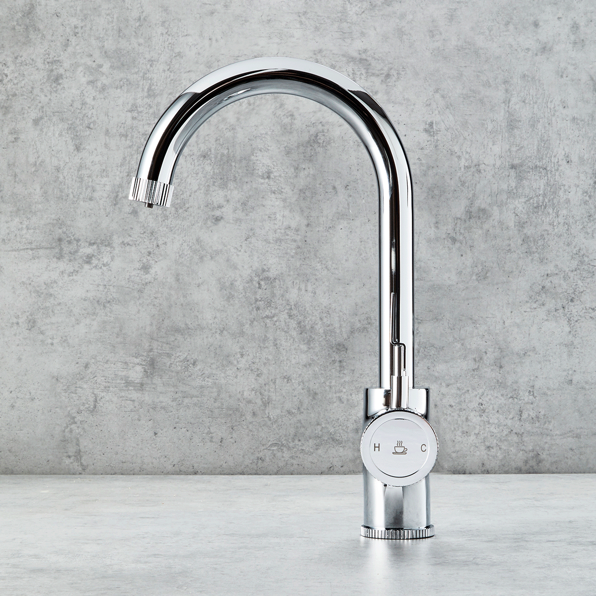 Verossi  | Volissi | Industrial Style Single Lever 3 in 1 Instant Boiling Tap | Polished Chrome Finish