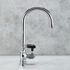 Verossi  | Venetian | Traditional Bridge Style 3 in 1 Instant Boiling Tap | Black Ceramic Levers | Polished Chrome Finish