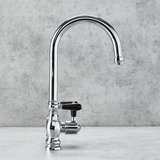 Verossi  | Venetian | Traditional Bridge Style 3 in 1 Instant Boiling Tap | Black Ceramic Levers | Polished Chrome Finish