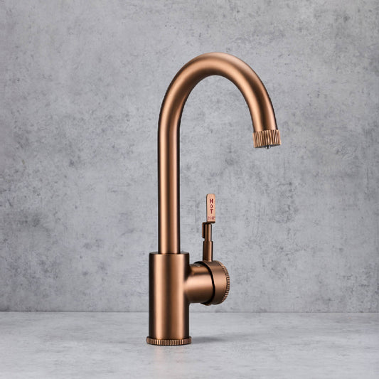 Brushed Copper Finish | Industrial Style Single Lever 3 in 1 Instant Boiling Tap