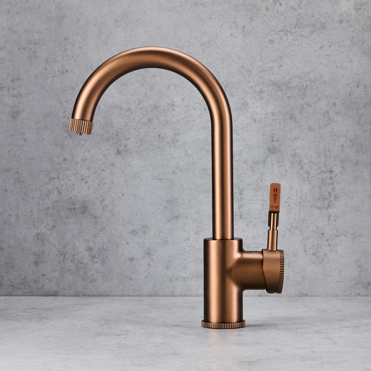 Verossi  | Volissi | Industrial Style Single Lever 3 in 1 Instant Boiling Tap | Brushed Copper Finish