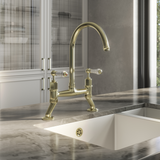 Verossi | Alton| Dual Lever Kitchen tap | Polished Brass