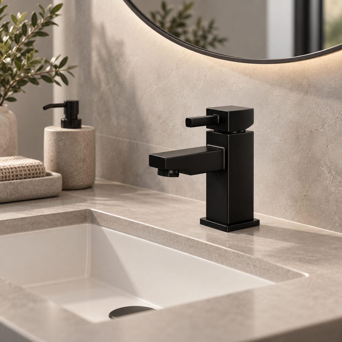 Ella | Mono Basin Mixer | Matt Black