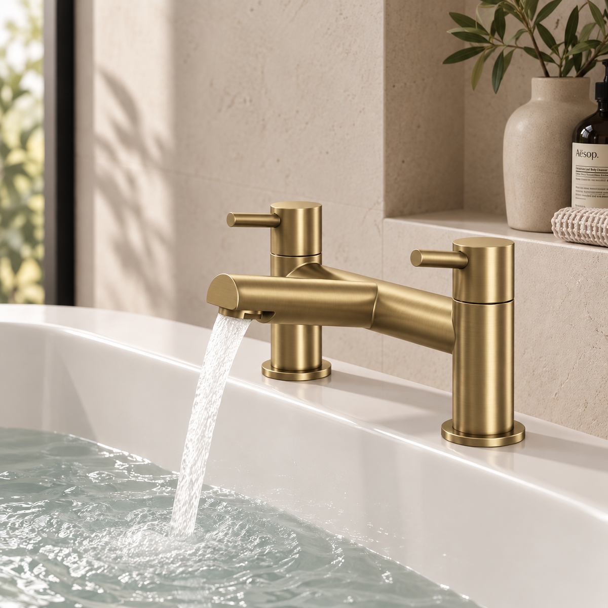 Juke | Bath Filler | Brushed Brass
