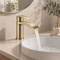 Spear | Mono Basin Mixer | Brushed Brass