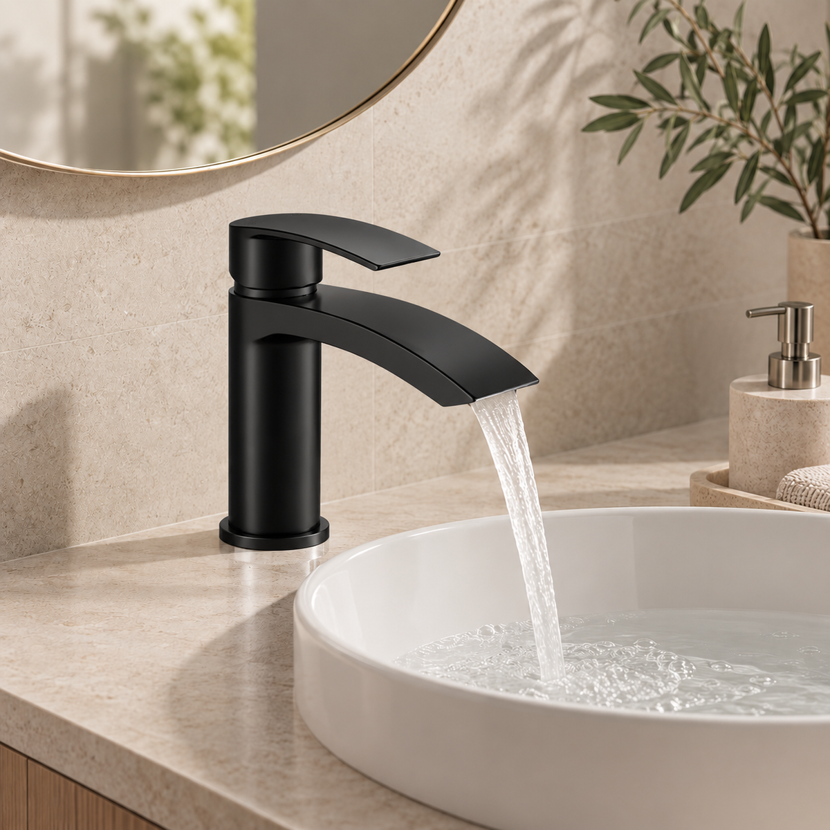 Spear | Mono Basin Mixer | Matt Black
