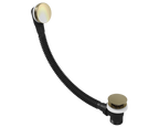 Easy-Clean Click-Clack Bath Waste with Overflow - G1 1/2" - 610mm Pipe - Brushed Brass
