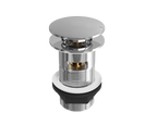 Mushroom Push Button Click-Clack Basin Waste - Slotted - G1 1/4" - Chrome