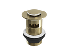 Push Button Click-Clack Basin Waste - Slotted - G1 1/4" - Brushed Brass
