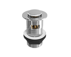 Push Button Click-Clack Basin Waste - Slotted - G1 1/4" - Chrome