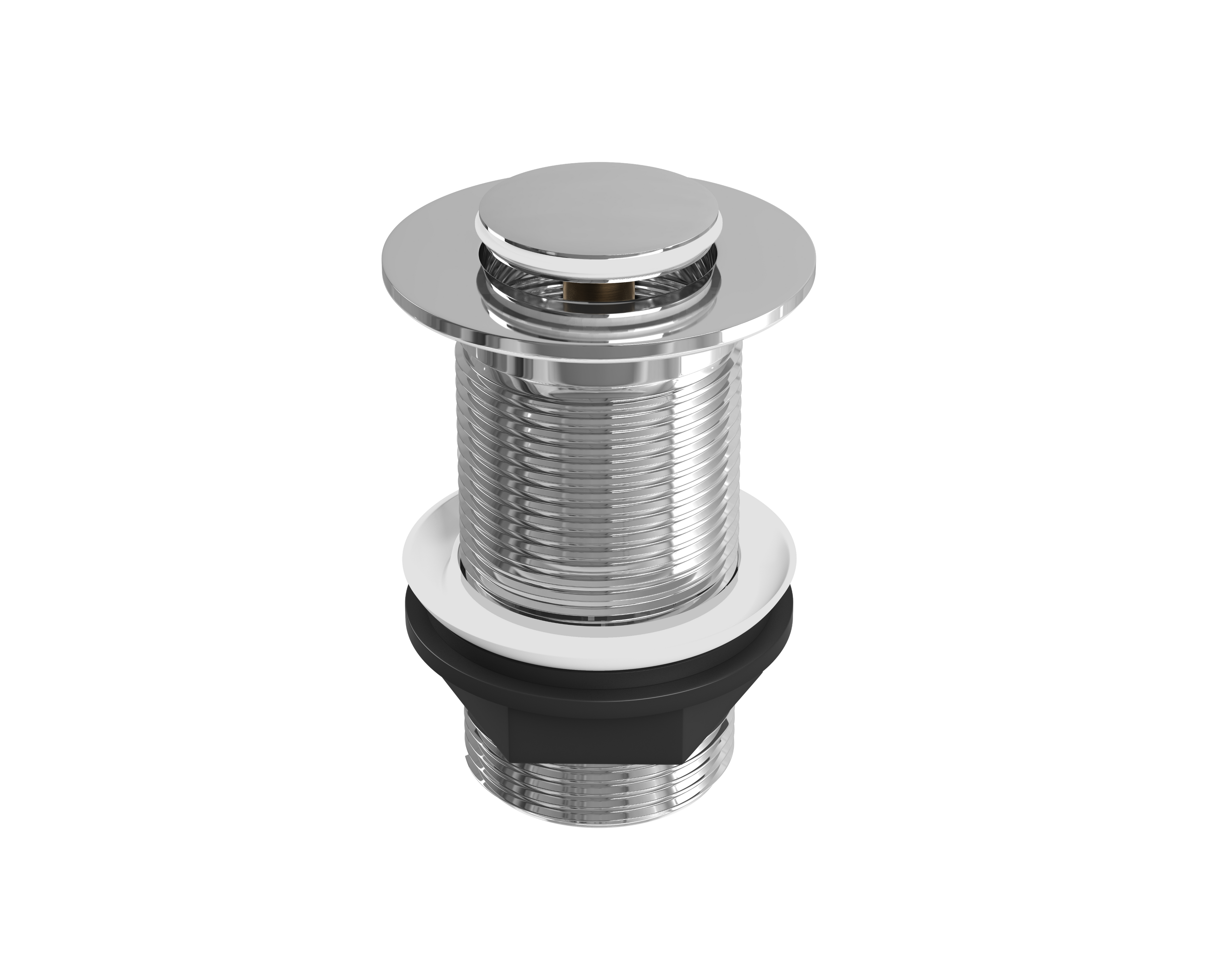Push Button Click-Clack Basin Waste - Unslotted - G1 1/4" - Chrome