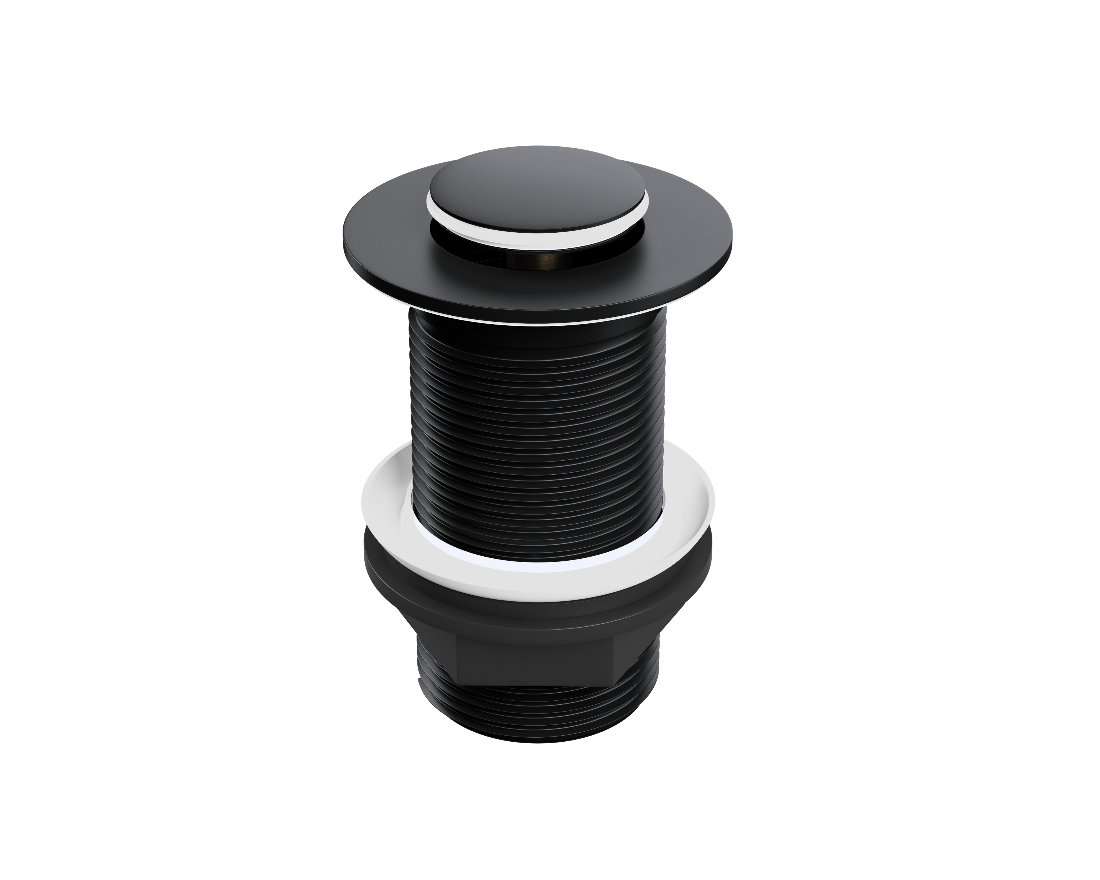 Push Button Click-Clack Basin Waste - Unslotted - G1 1/4" - Matt Black