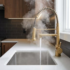 Verossi | Flex | Multiuse Style 3 in 1 Instant Boiling Tap with Flexi Spray  | Brushed Brass Finish