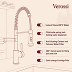 Verossi  | Flex | Multiuse Style 3 in 1 Instant Boiling Tap with Flexi Spray  | Gun Metal Finish