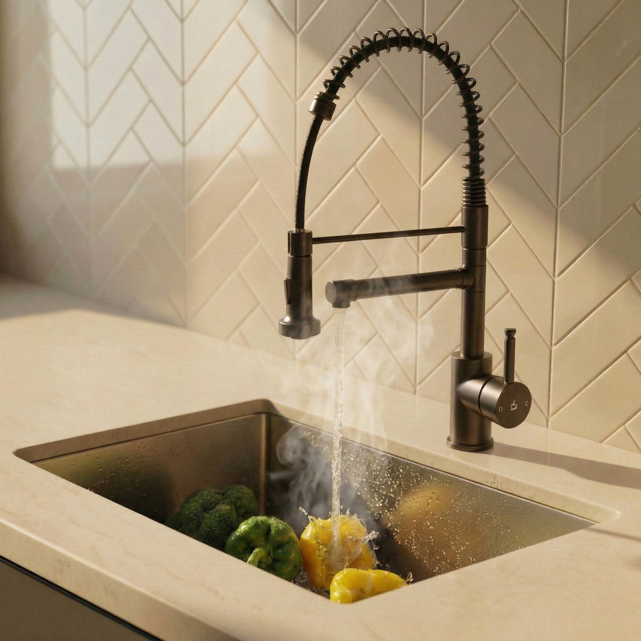 Verossi  | Flex | Multiuse Style 3 in 1 Instant Boiling Tap with Flexi Spray  | Gun Metal Finish