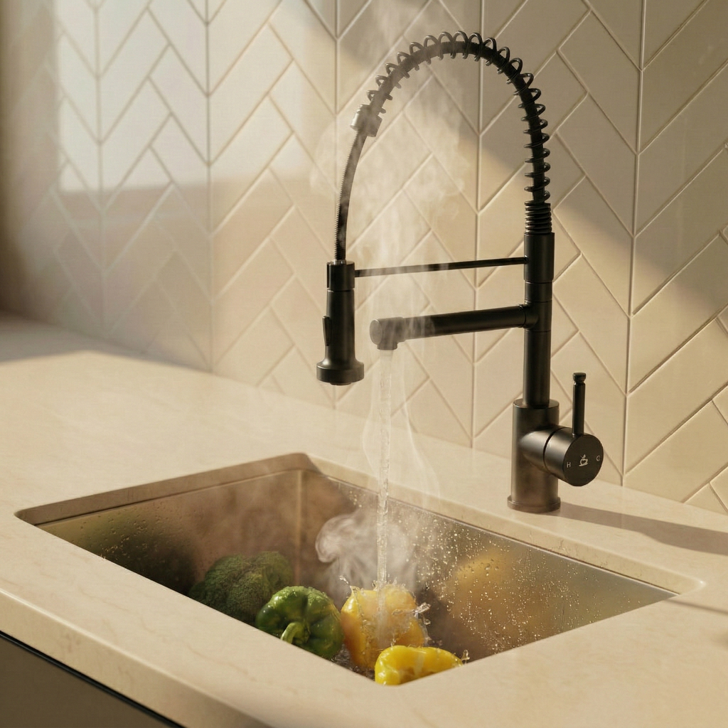 Verossi  | Flex | Multiuse Style 3 in 1 Instant Boiling Tap with Flexi Spray  | Matt Black Finish