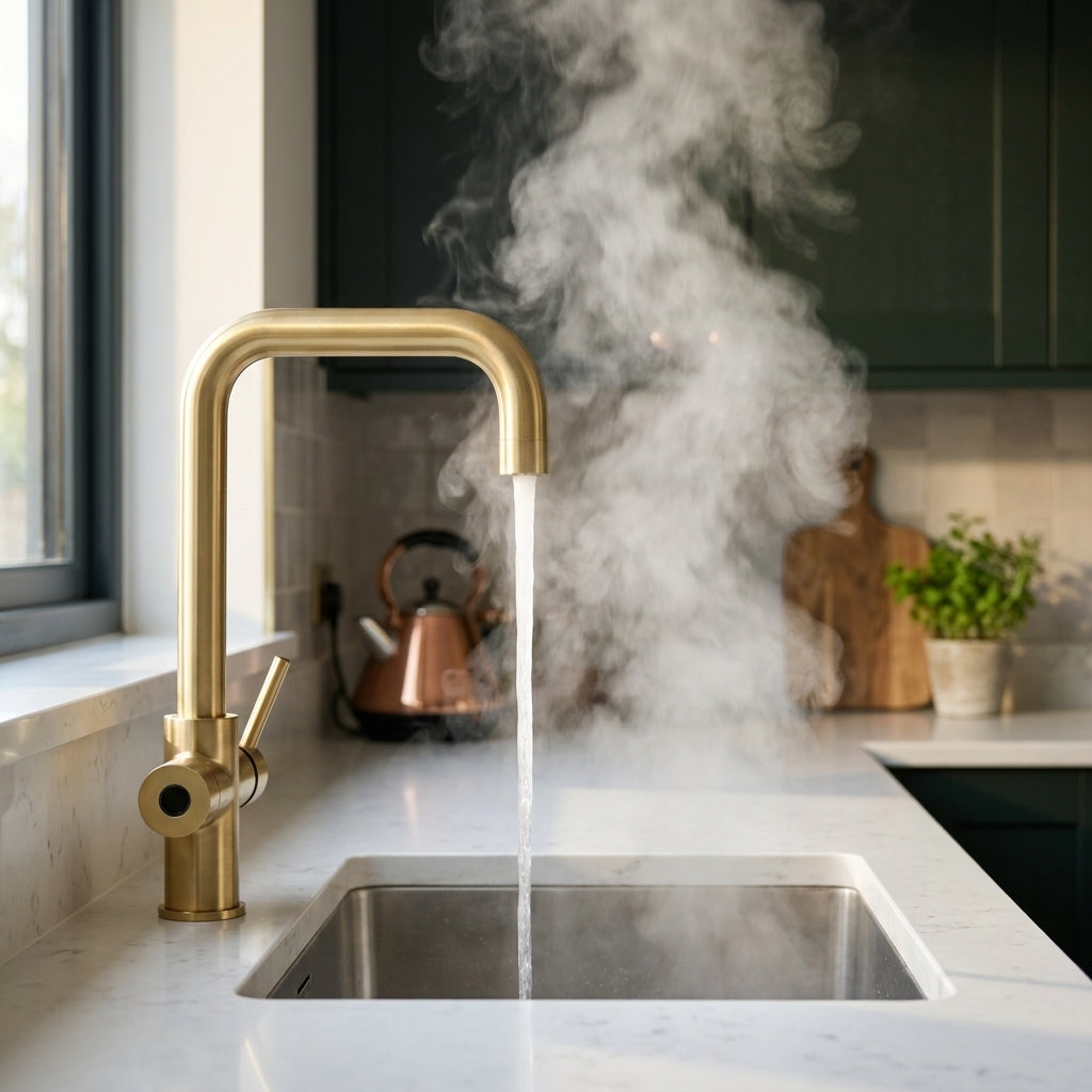 Verossi  | Valeria | Finger Print Control - 3 in 1 Instant Boiling Tap | Brushed Brass Finish