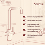 Verossi  | Valeria | Finger Print Control 3 in 1 Instant Boiling Tap | Brushed Gold Finish