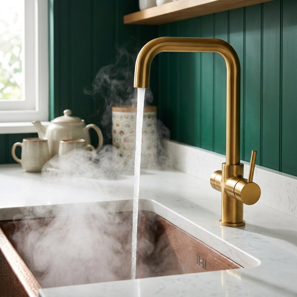 Verossi  | Valeria | Finger Print Control 3 in 1 Instant Boiling Tap | Brushed Gold Finish