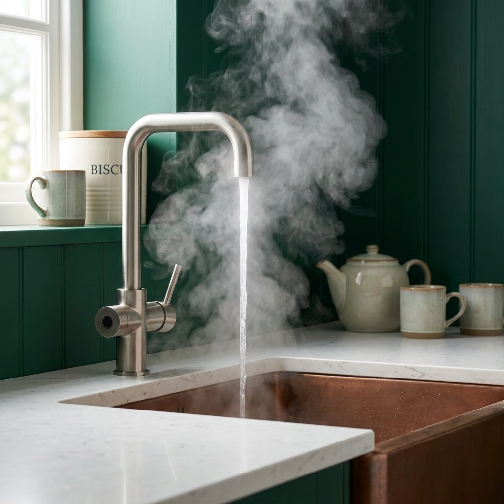 Verossi  | Valeria | Finger Print Control 3 in 1 Instant Boiling Tap | Brushed Steel Finish