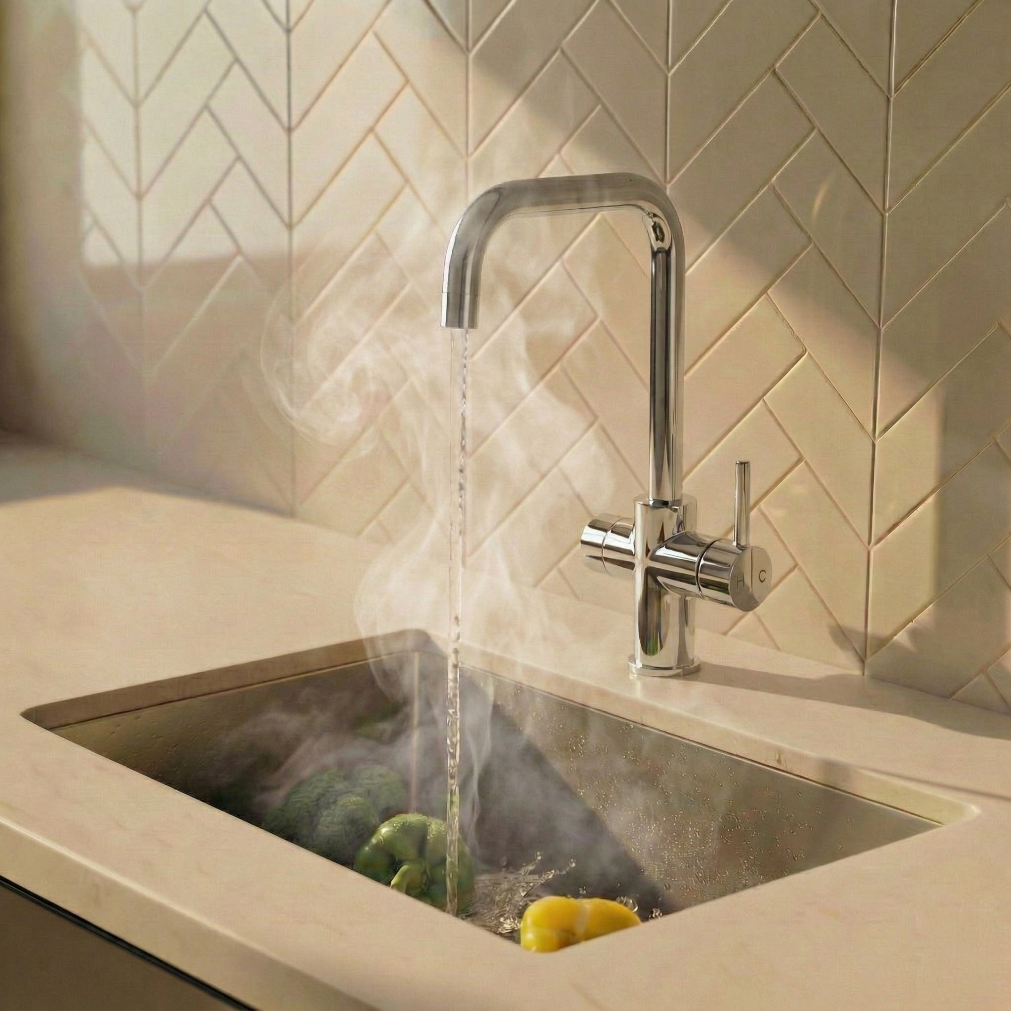 Verossi  | Valeria | Finger Print Control 3 in 1 Instant Boiling Tap | Polished Chrome Finish