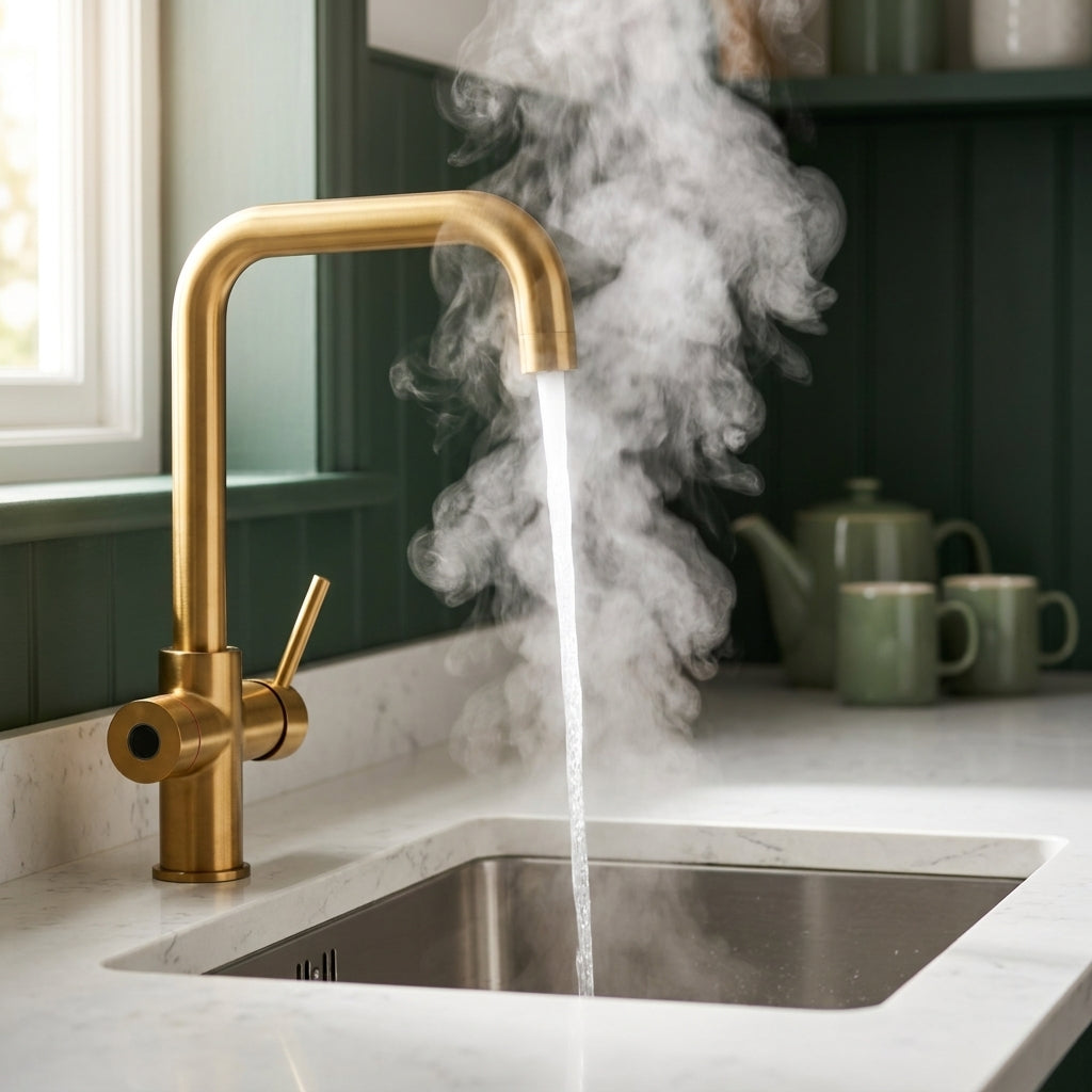Verossi  | Valyrian | Finger Print Control 4 in 1 Instant Boiling & Filtered Cold Water Tap | Brushed Gold Finish